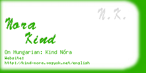 nora kind business card